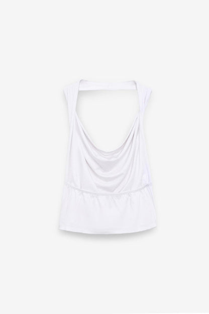 NESLIVA Damen Neckholder Crop Bluse