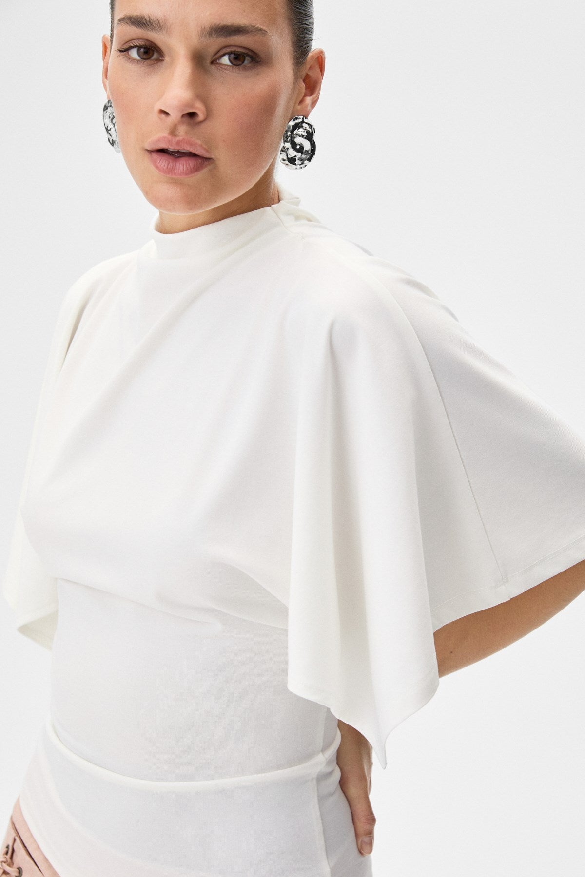 NIREL Damen Bluse mit Schalärmeln
