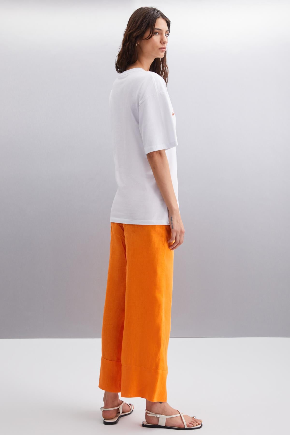 NITZA Damen Baumwoll-Oversize-T-Shirt