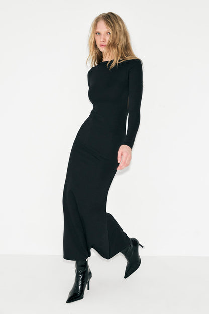 NOCHE Damen Kleid mit transparentem Rücken