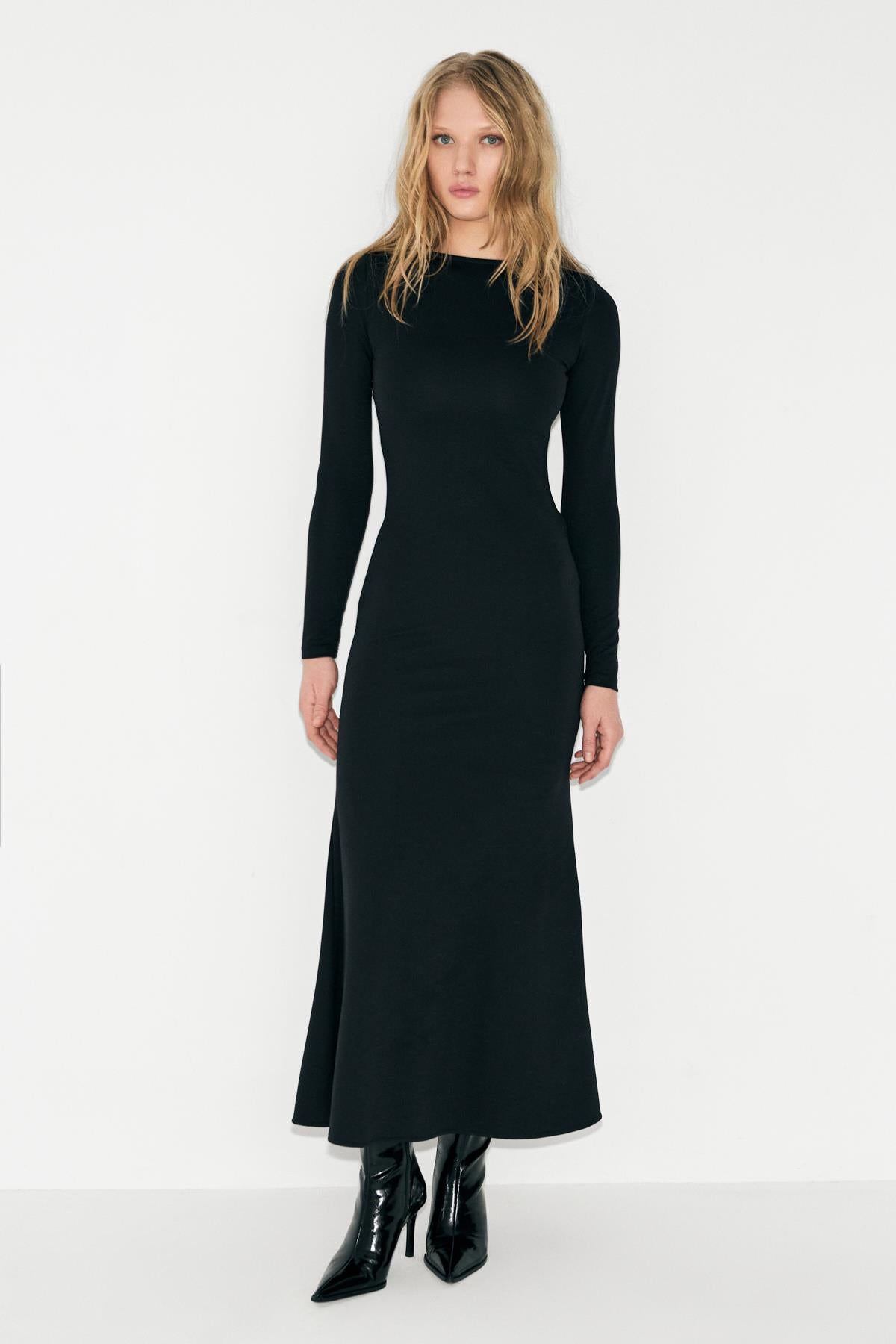 NOCHE Damen Kleid mit transparentem Rücken
