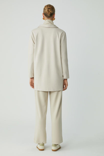 Strickblazer Langmantel