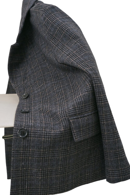 NORRIS WOLLBLAZERJACKE DUNKELGRAU MELANGE