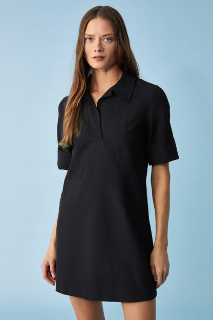 NOURU Damen Oversize Polo Minikleid