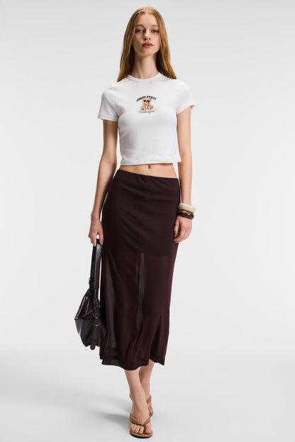 NOVELLE Damen Crop Kurzarm Shirt