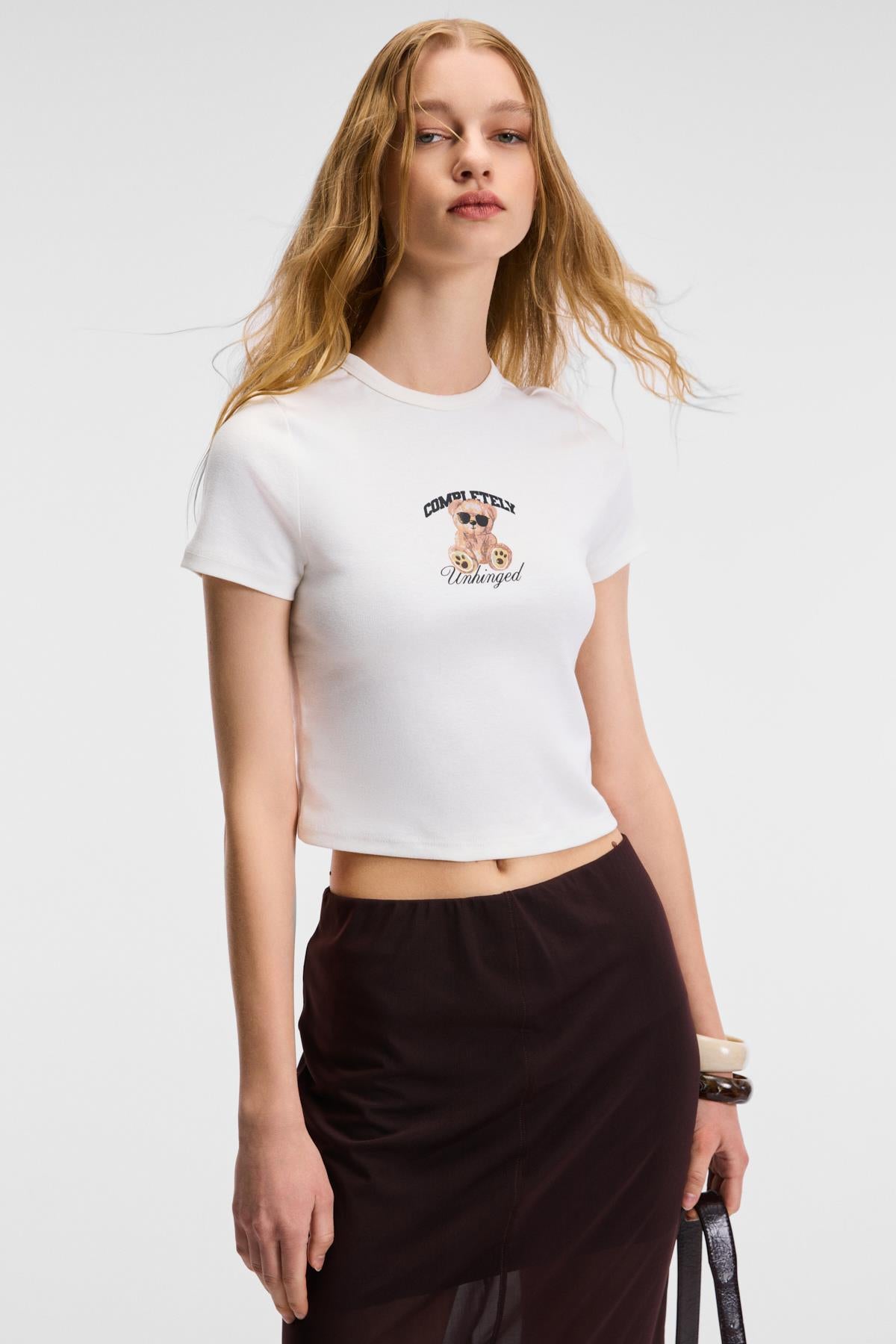 NOVELLE Damen Crop Kurzarm Shirt