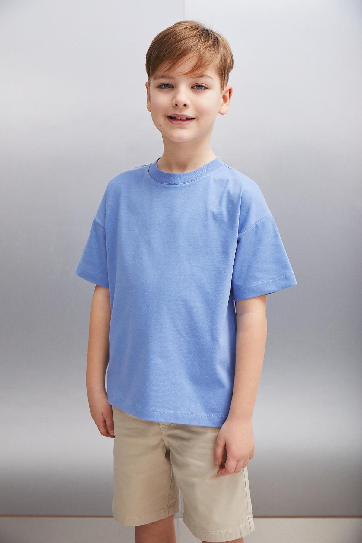 GRIMELANGE OCTAVE Herren Oversize T-Shirt Blau