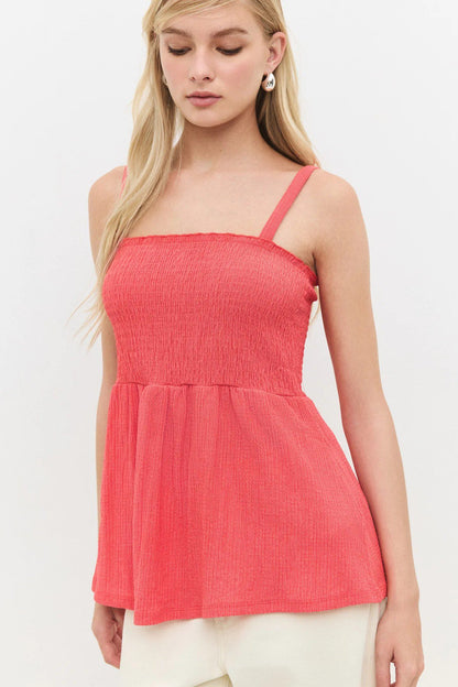 Bluse mit Raffungen vorne und Trägern