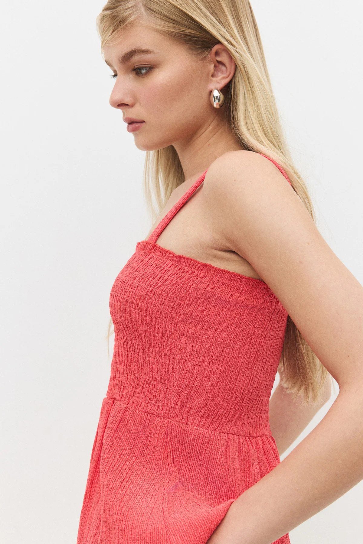 Bluse mit Raffungen vorne und Trägern