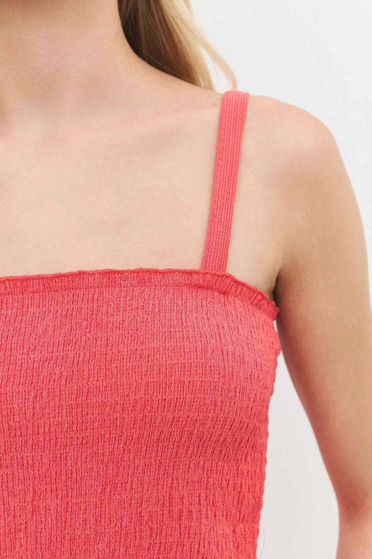 Bluse mit Raffungen vorne und Trägern