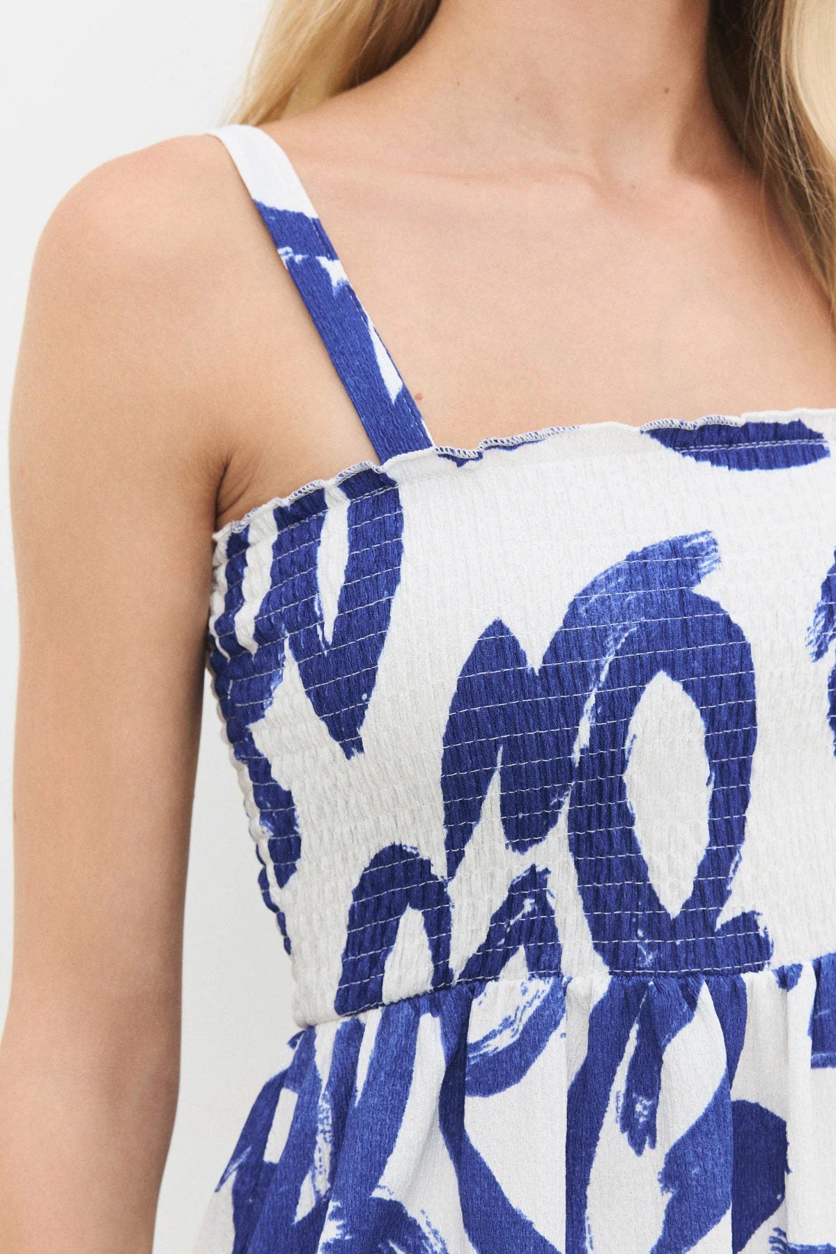 Bluse mit Raffungen vorne und Trägern