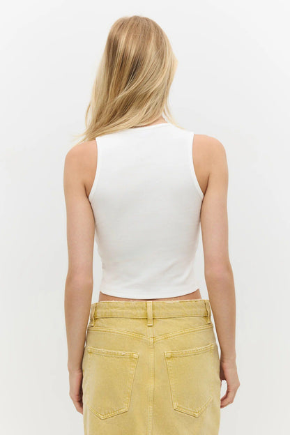 Crop-Top mit Knopfleiste