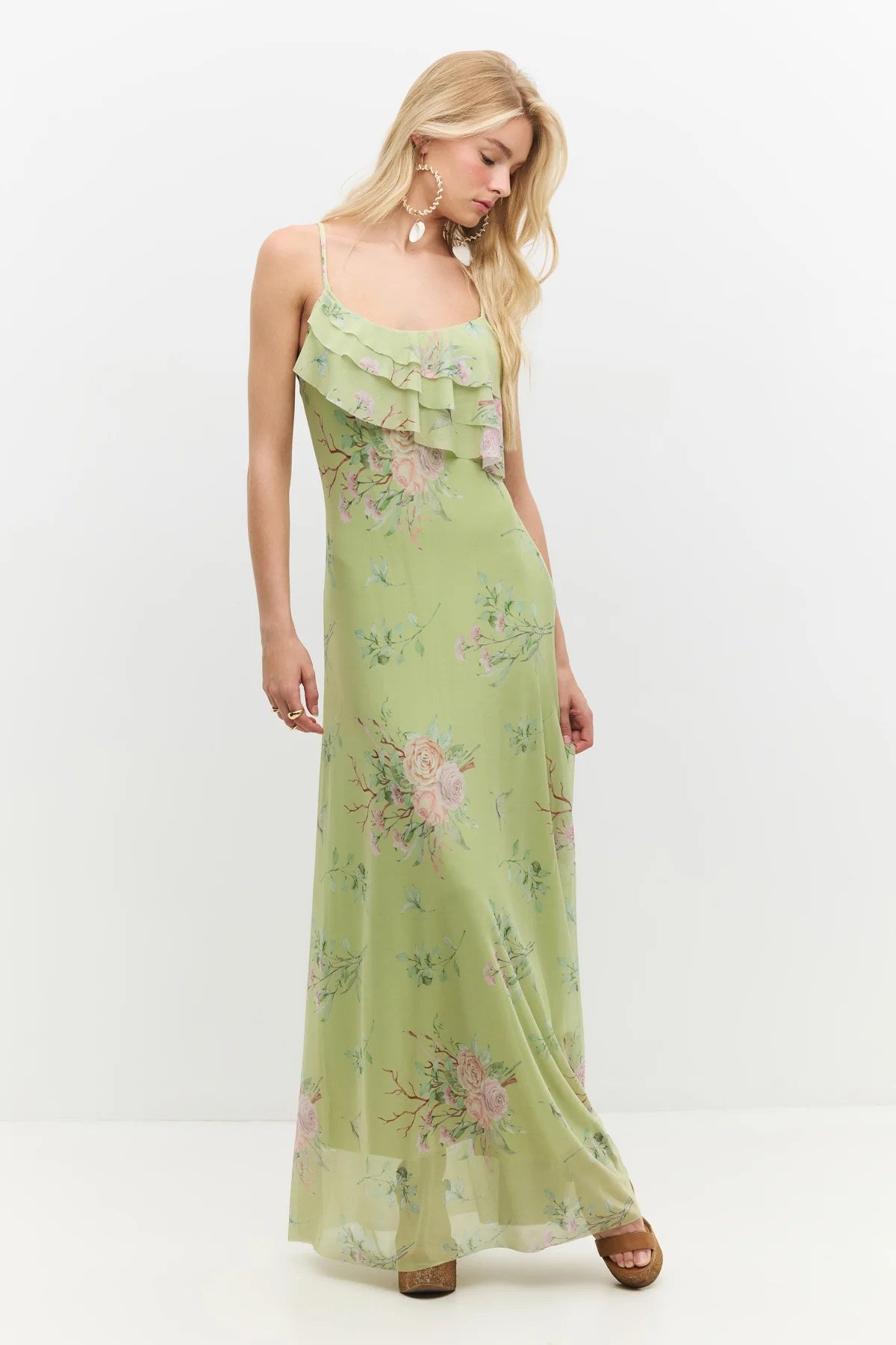 Rüschenshirt Langkleid