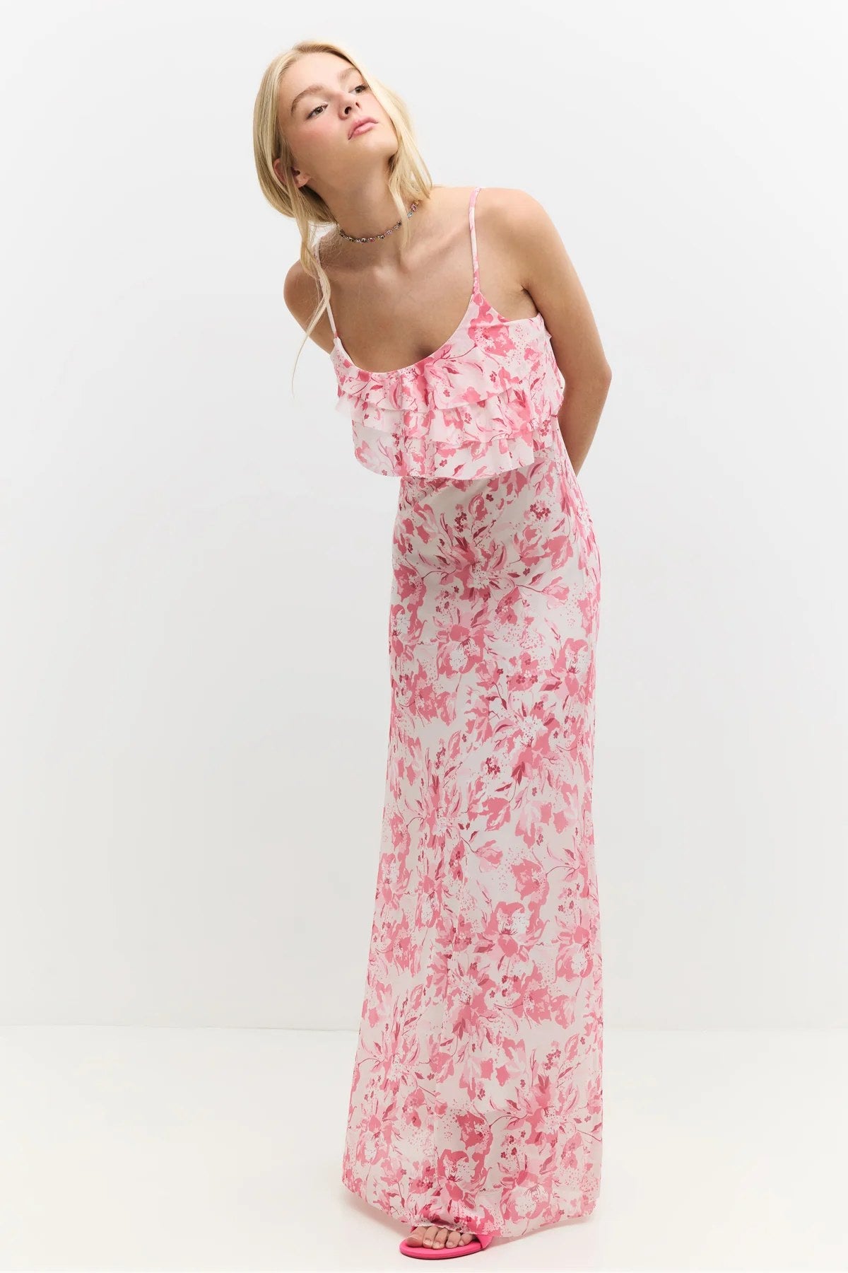 Rüschenshirt Langkleid