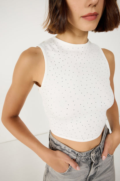 T-Shirt mit Spitzendetail am Rücken