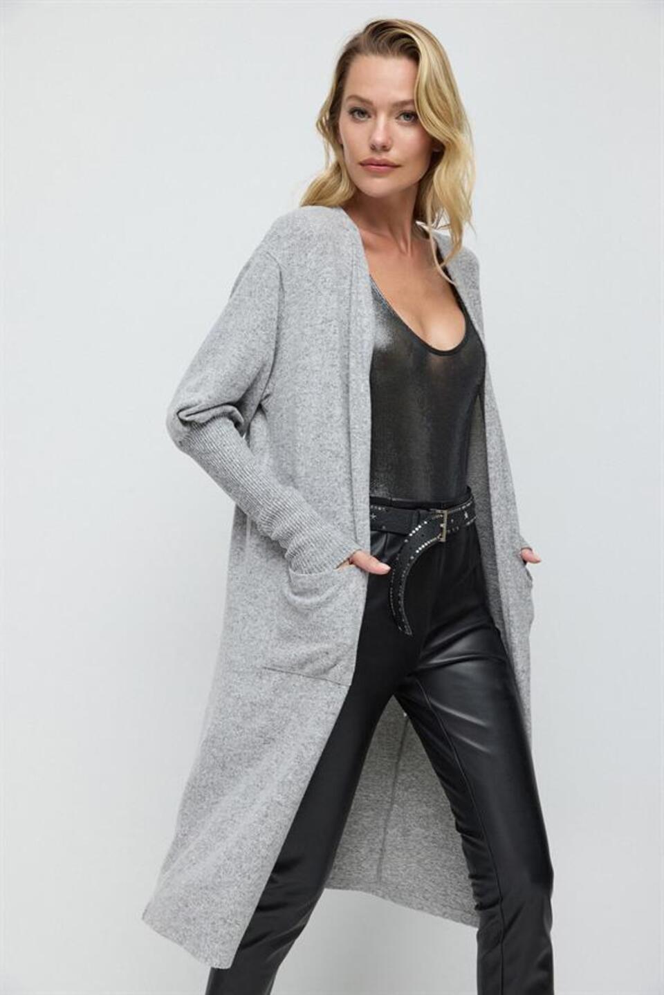 Strickjacke aus Strickstoff
