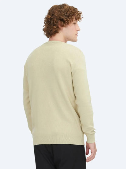 Ölgrüner Strickpullover