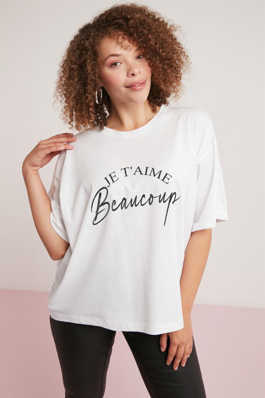 ETHIQUET OLIVERA Plus Size Oversize Shirt Weiß