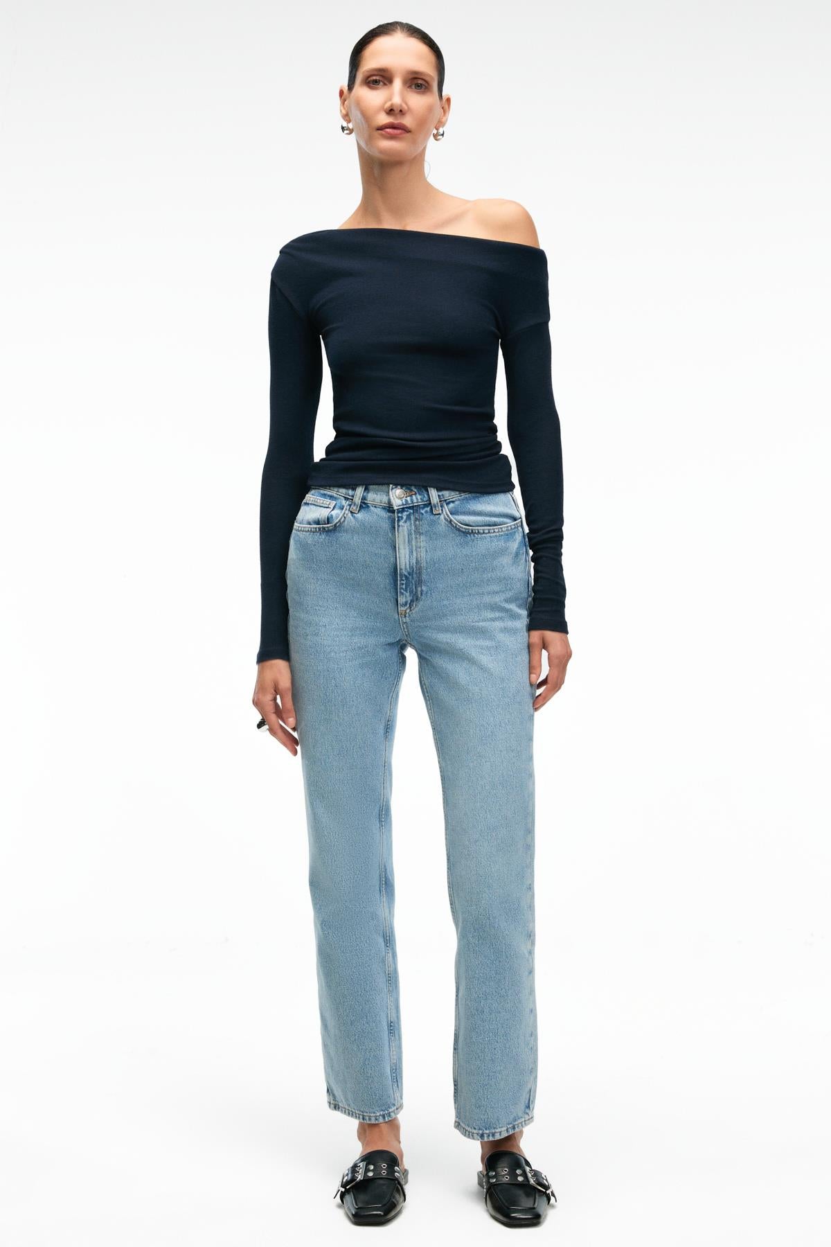 OLIVIENN Damen Slim-Fit-Bluse