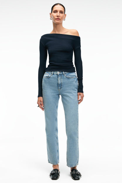 OLIVIENN Damen Slim-Fit-Bluse