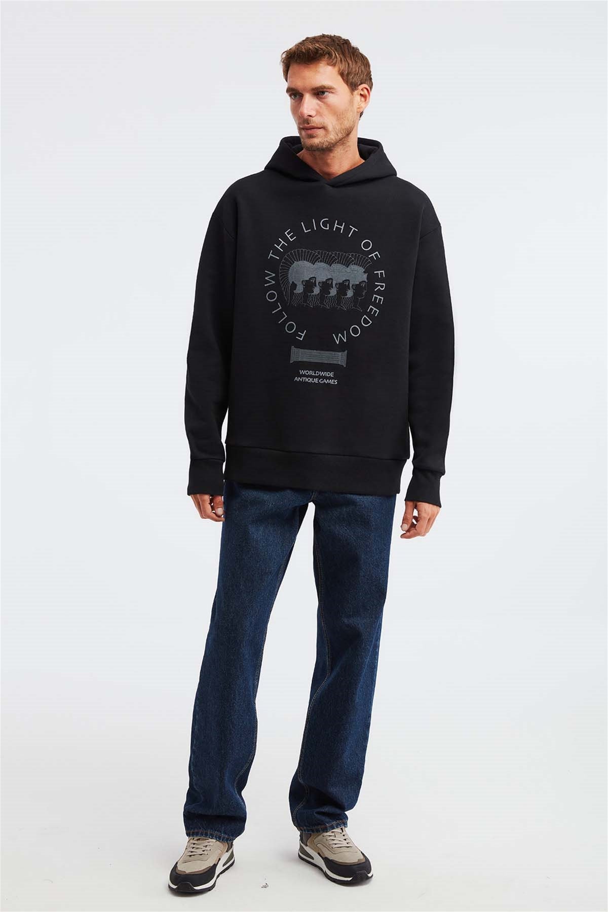 GRIMELANGE OLYMPOS Oversized Sweatshirt Schwarz