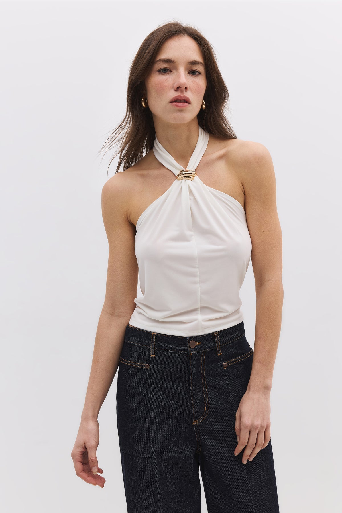 schulterfreie Bluse