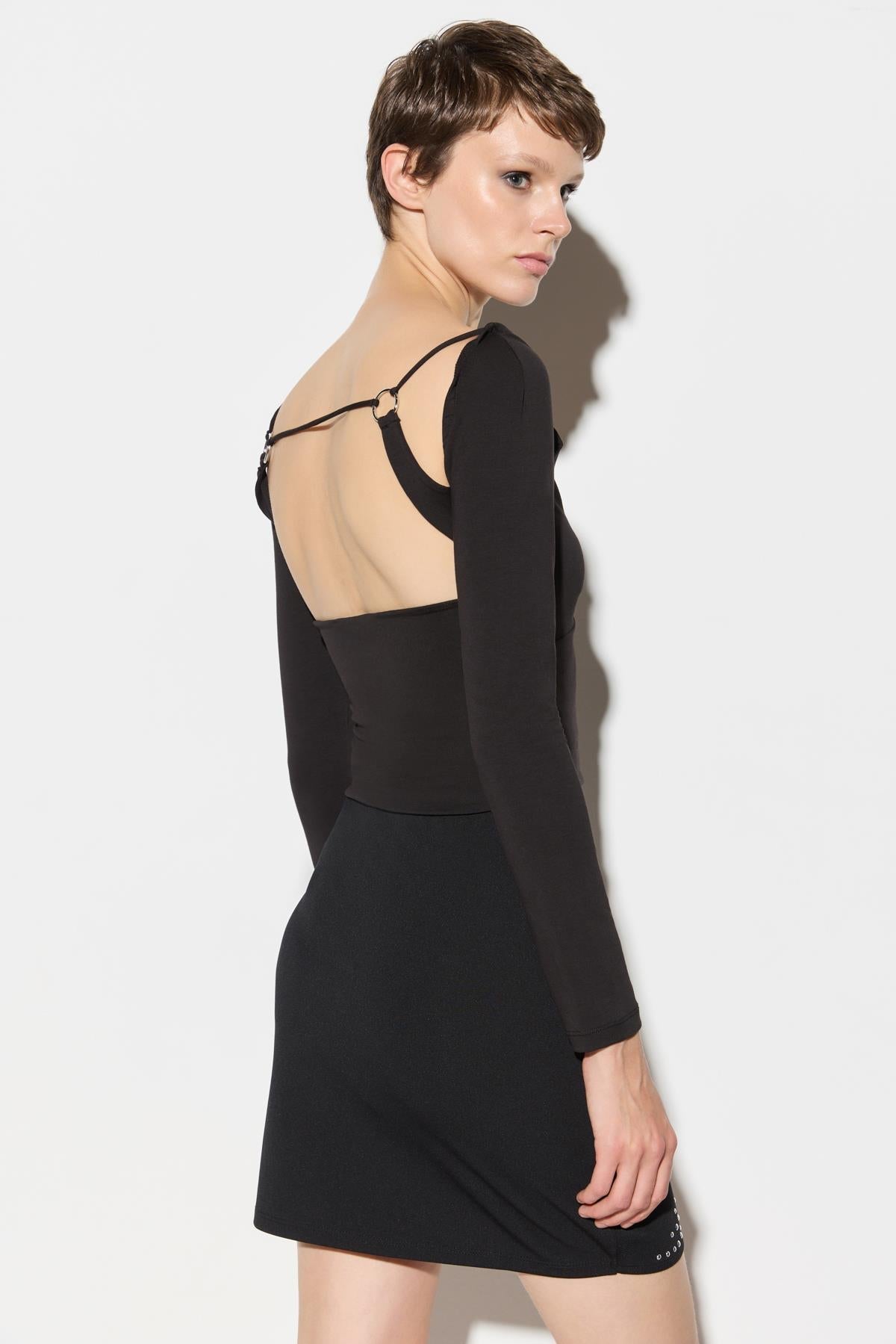 schulterfreie Bluse