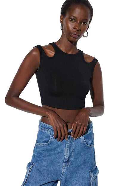 Ärmelloses Crop-Top