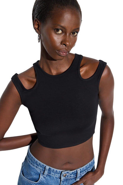 Ärmelloses Crop-Top