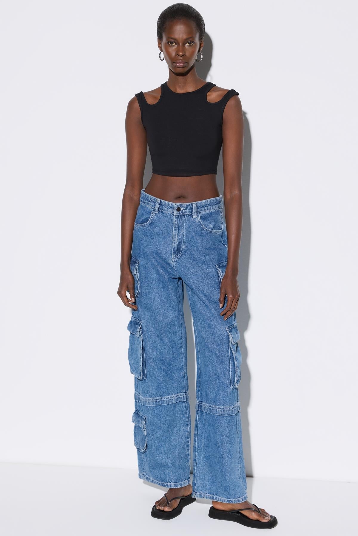 Ärmelloses Crop-Top