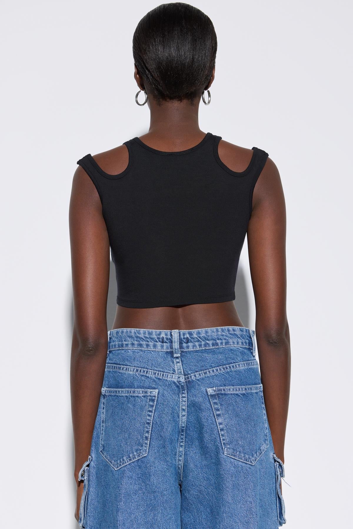 Ärmelloses Crop-Top