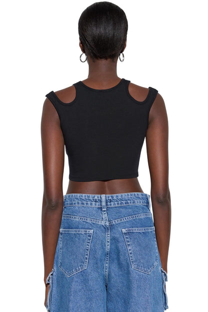 Ärmelloses Crop-Top