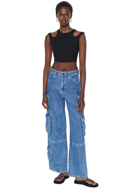 Ärmelloses Crop-Top