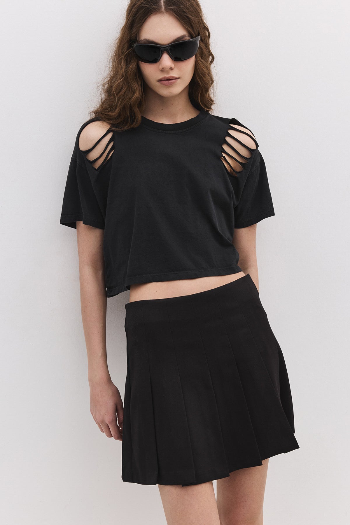 Kurzärmeliges Crop-T-Shirt