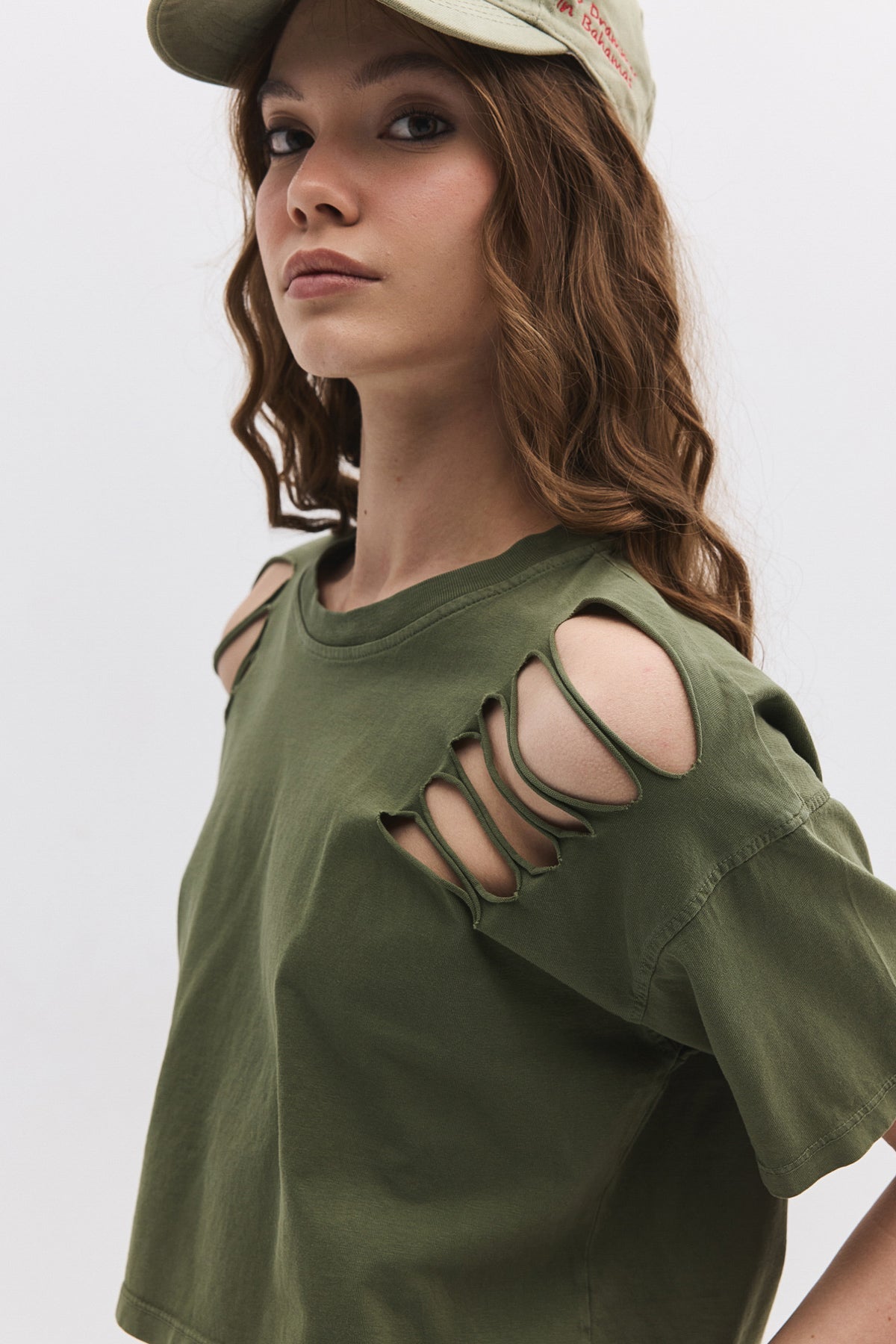 Kurzärmeliges Crop-T-Shirt