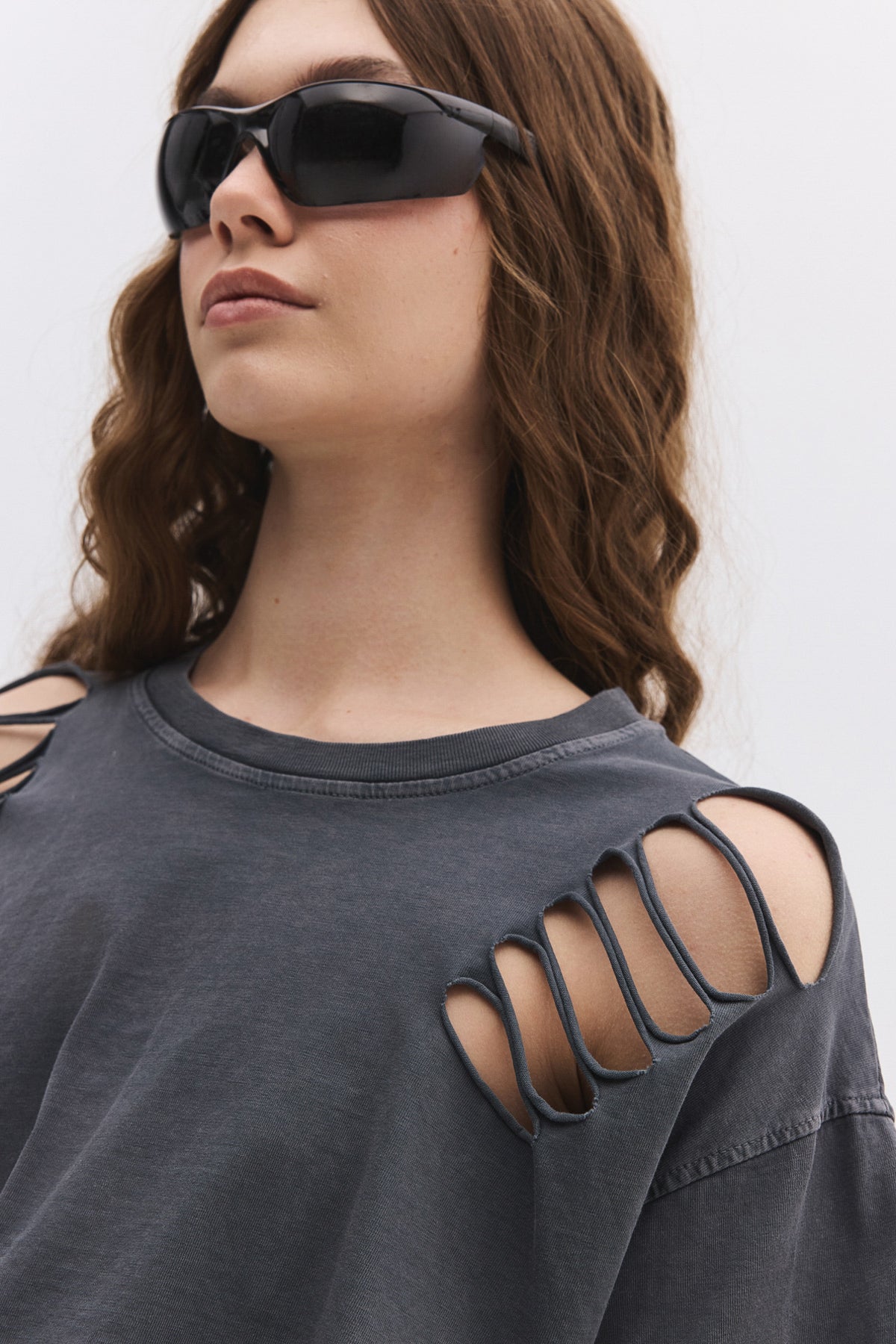 Kurzärmeliges Crop-T-Shirt
