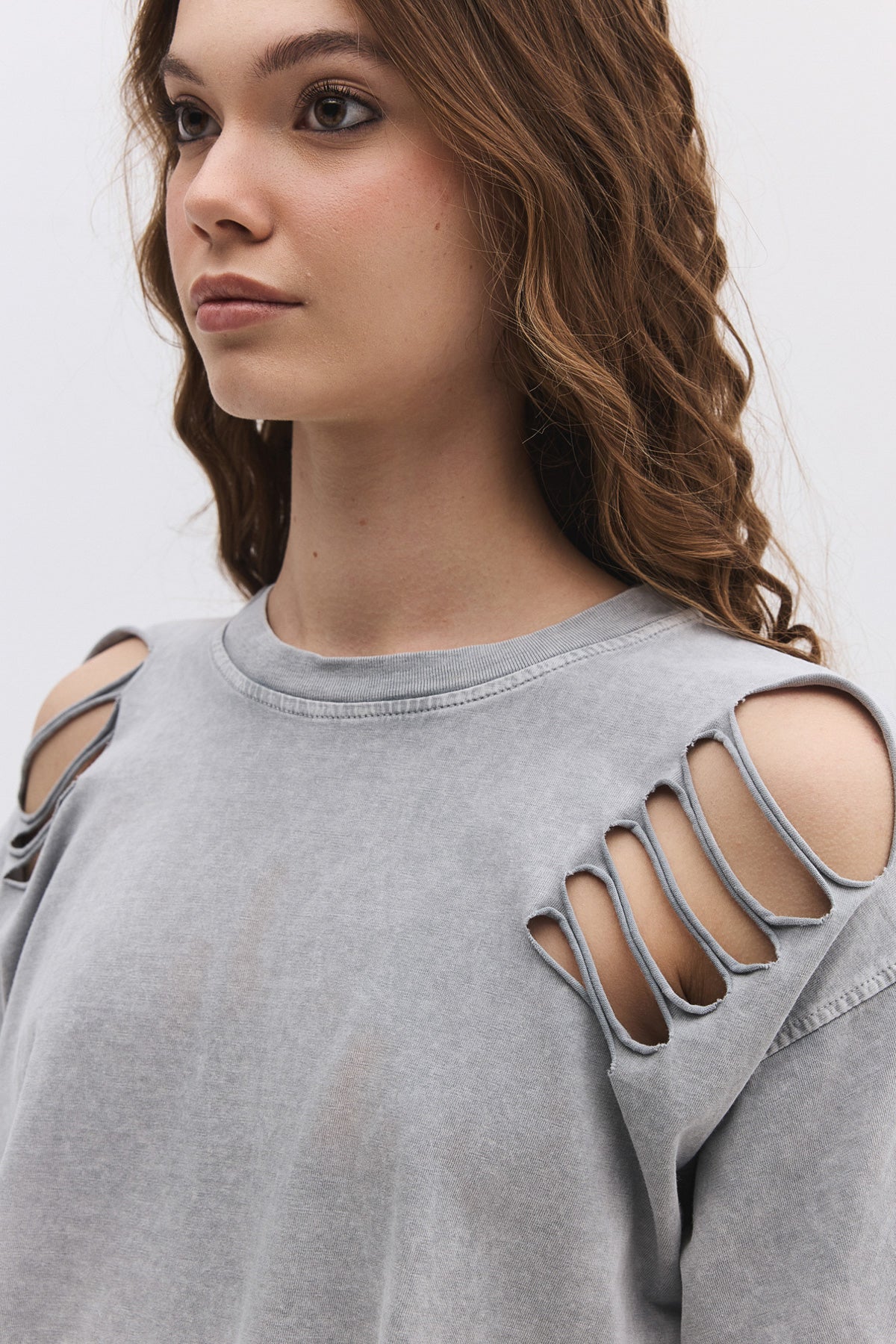 Kurzärmeliges Crop-T-Shirt