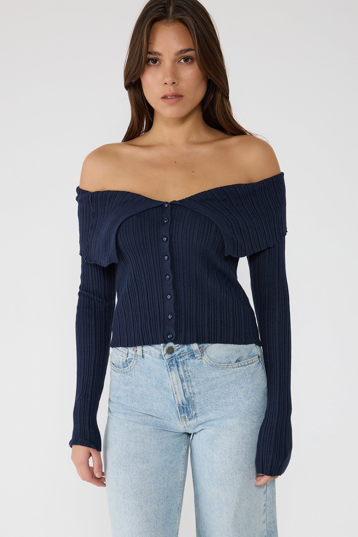 Strickpullover mit Knopfdetails