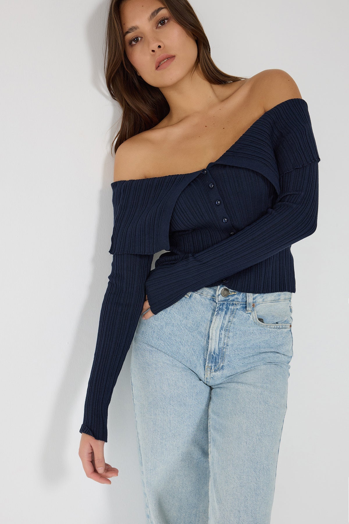 Strickpullover mit Knopfdetails