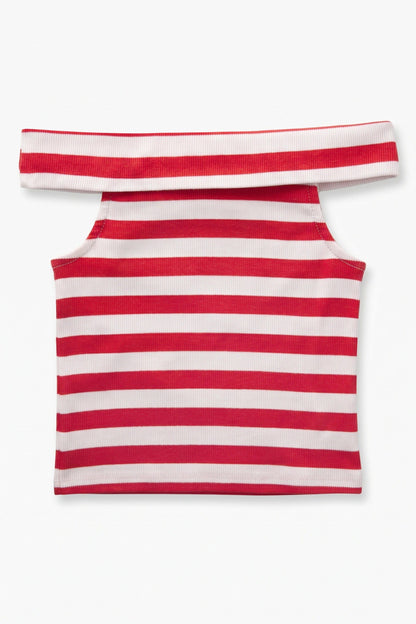 Schulterfreies Crop Top