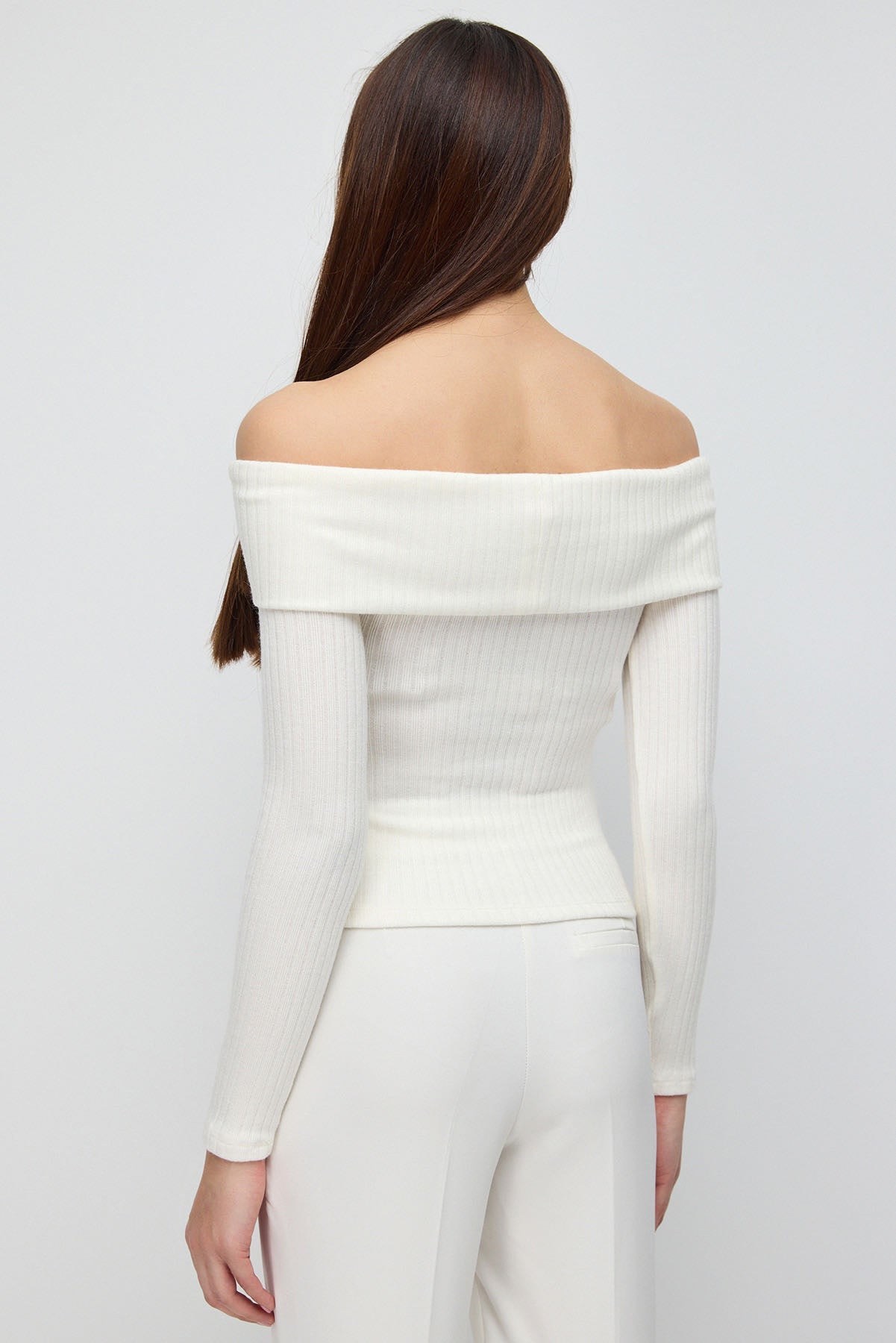 Langärmelige Strickbluse
