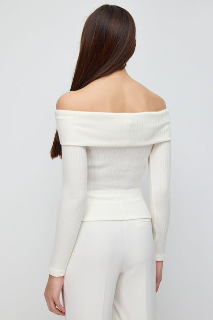 Langärmelige Strickbluse