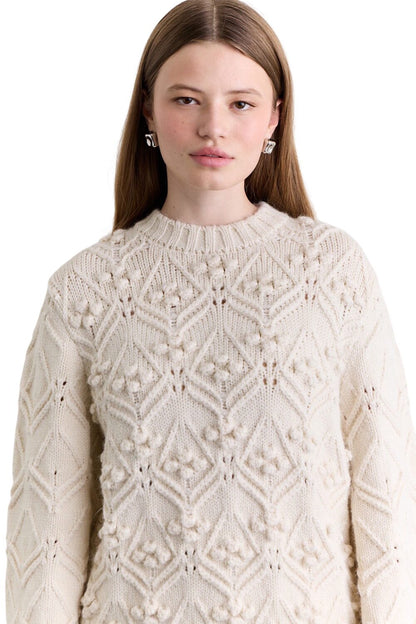 OPENWORD KNIT SWEATER ECRU