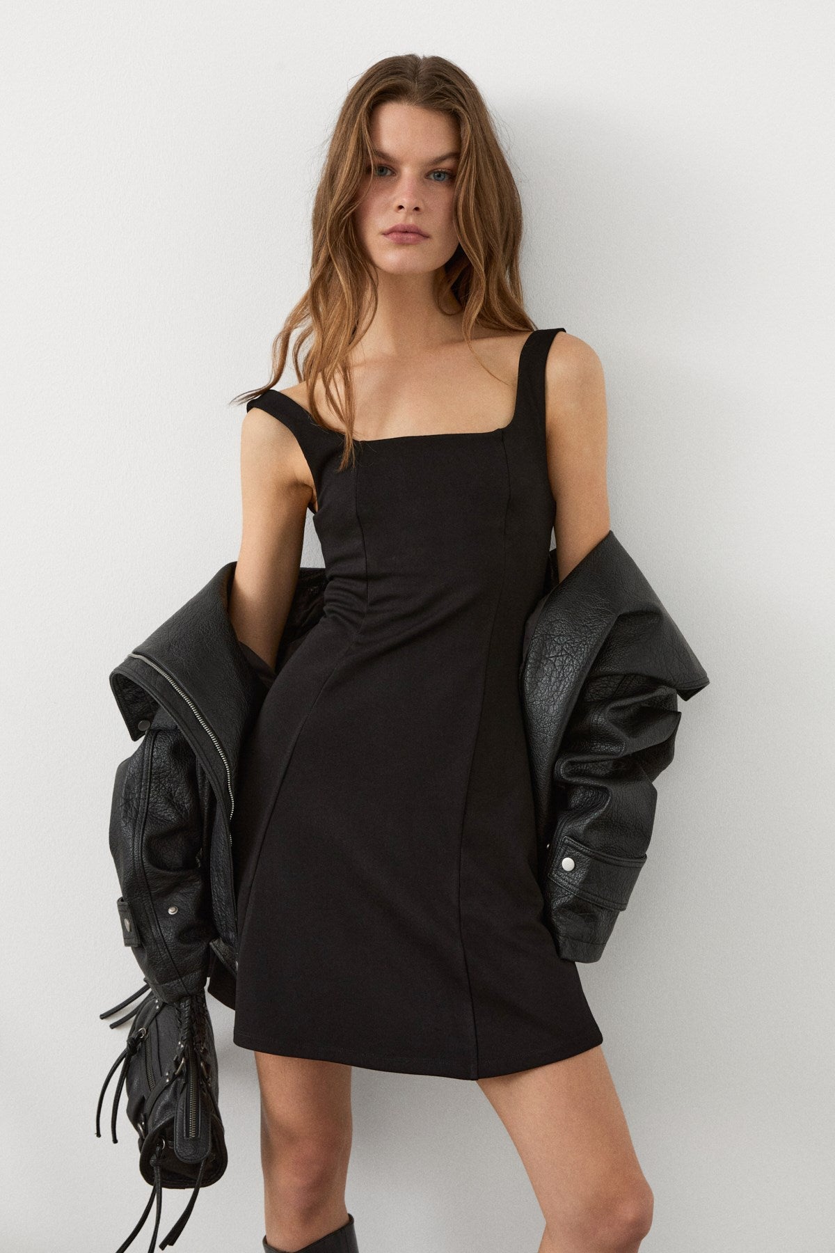 GRIMELANGE ORDESA Damen Minikleid mit Trägern Schwarz