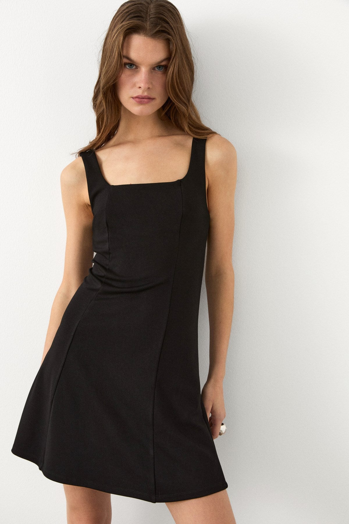 GRIMELANGE ORDESA Damen Minikleid mit Trägern Schwarz