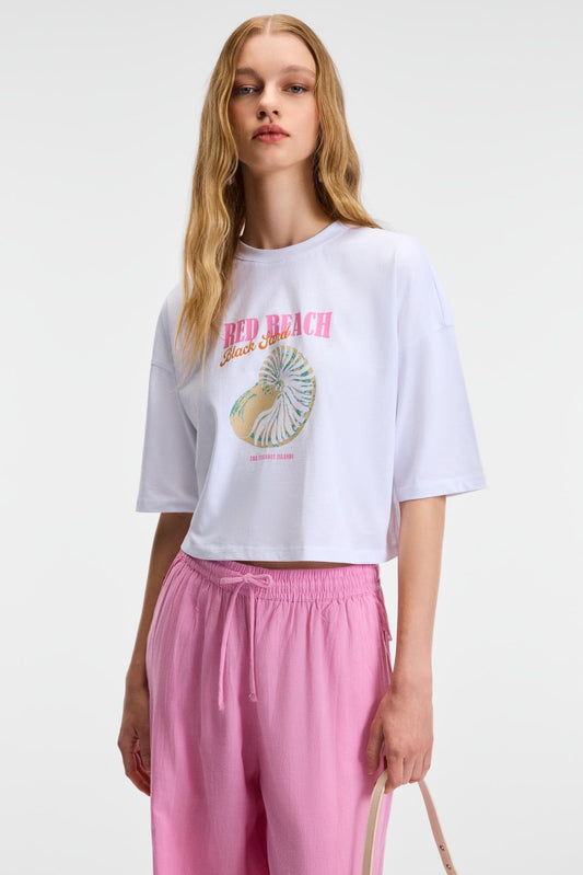 ORELZA Damen Oversize Print-Shirt