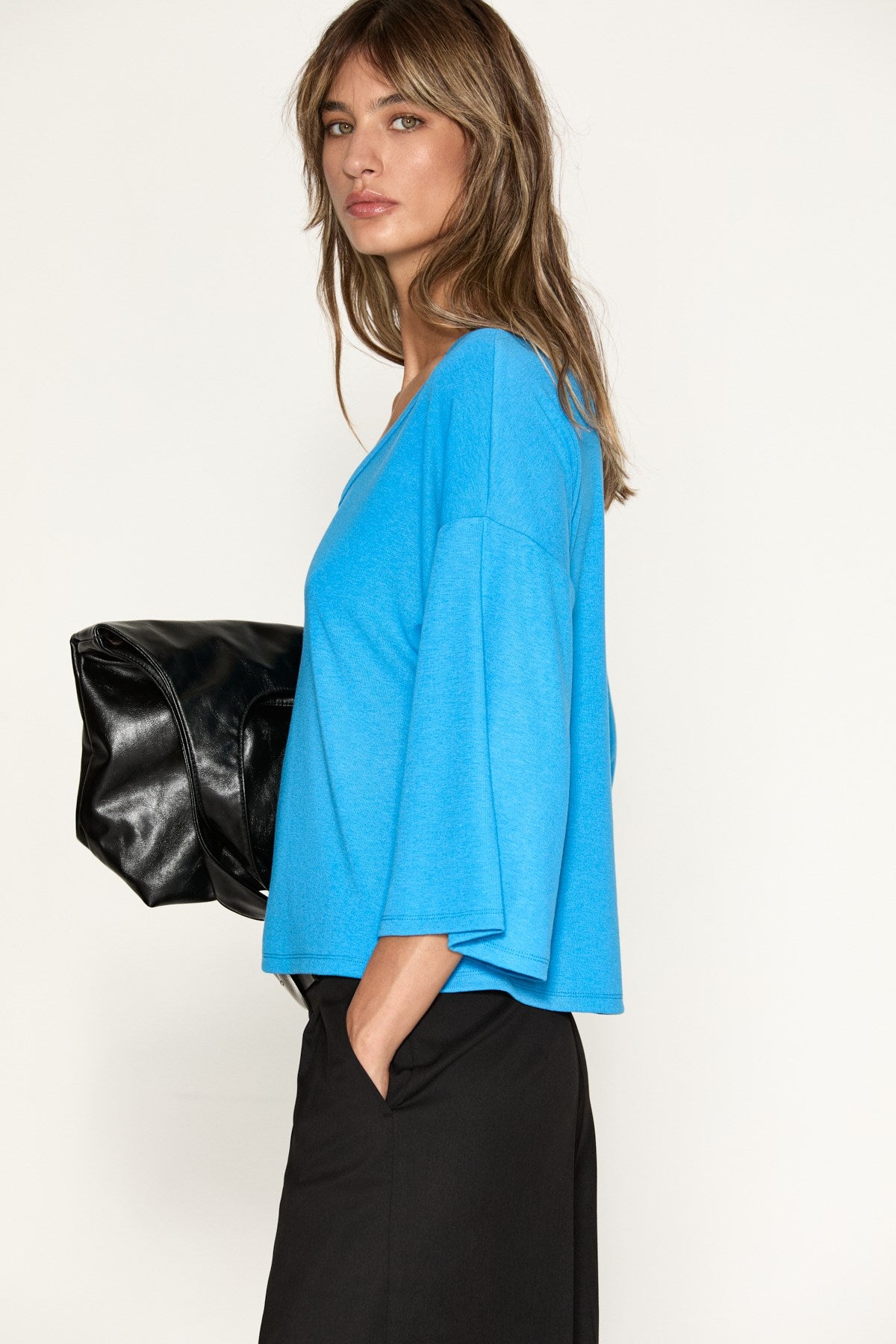 ORINA Damen V-Ausschnitt Lockere Bluse