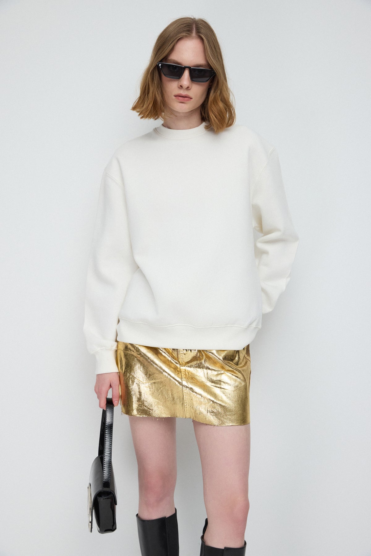 Oversize-Sweatshirt mit Rundhalsausschnitt