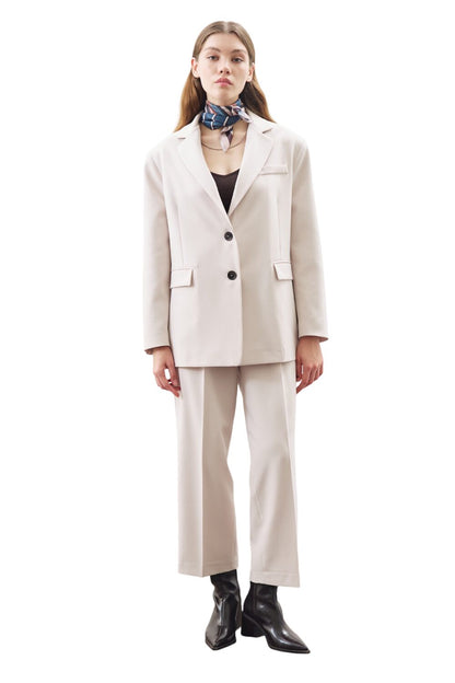 Oversize-Blazer-Jacke, schwarz