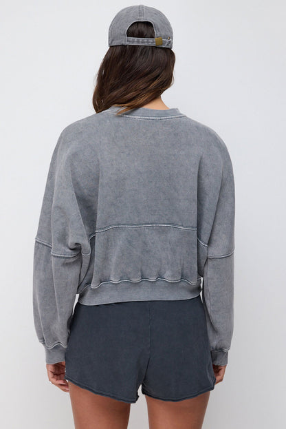 Oversize-Bomberjacke mit Reißverschluss und lockerer Passform